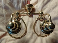 Double Toothbrush Mug Holder Gold Plated Brass by Samuel Heath. Sorry No Mugs.