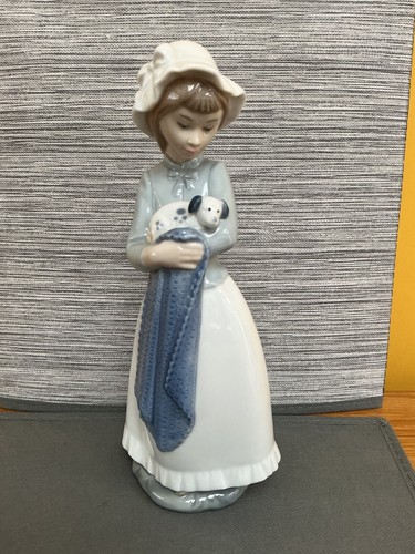 Lladro nao girl - girl, puppy