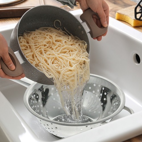 20cm stainless steel colander - stainless,