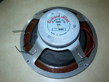 1 x Vintage Richard Allan 12" Bass Speaker Drive Unit, 8 Ohms, Made in England