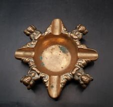 Old Vintage Solid Brass Lincoln Imp Pin Trinket Tray - Great Display Piece. 