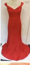 Stunning red full-length evening dress Gino Cerruti L