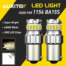 2x 1156 23-SMD LED Tail Brake Stop Backup Reverse Turn Signal Light Bulbs White