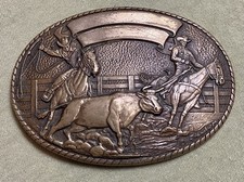 Team Roping Belt Buckle Rodeo