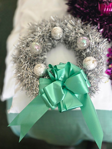 Hand made silver tinsel - silver,