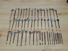 Vintage Wooden With Beads French Lace Making Bobbins Tools x53