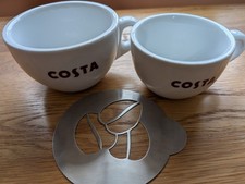2016 Large Costa Coffee Mug & 2017 Small Mug + Bean Stencil