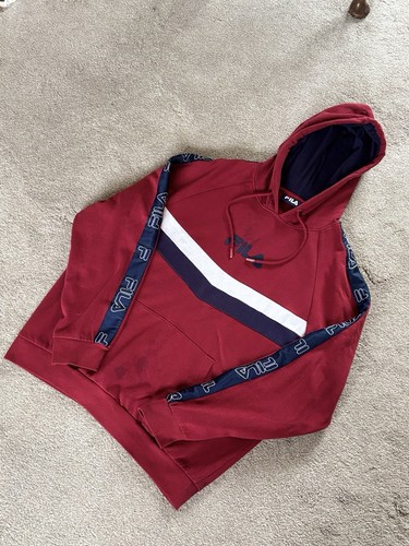 Fila retro hoodie burgundy - hoodie,,