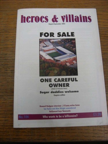 Aug 2003 fanzine - aug-2003, aston