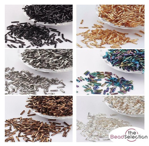 50g bugle beads twisted - bugle,