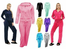 Ladies 2 Piece Casual Velour