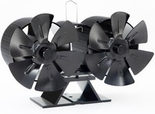 JossaColar Wood Stove Fan 12 Blades Heat Powered Stove Fan Dual Motors 12LO