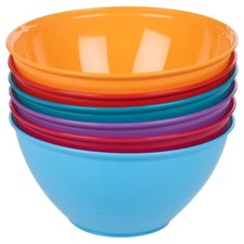 2.2L Durable Plastic Mixing Salad Bowls Colorful, Microwave & Dishwasher Safe