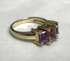 9ct Yellow Gold Ring Amethyst