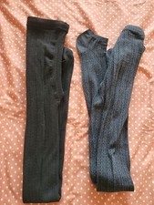 Woman Footless Knit Tights 2 Pairs New Size 6/8