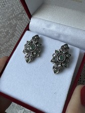 antique silver earrings with