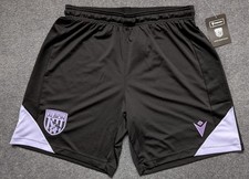 WBA West Bromwich Albion Training Player Shorts. Macron. Size Large. Black 