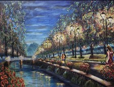 art oil on canvas signing By