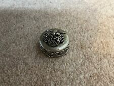 A.E.Williams Rose/Flowers Pewter Metal Trinket Pill Snuff Box 3.5cm