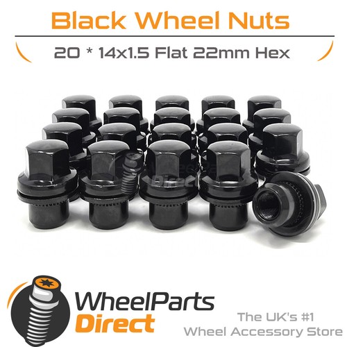 Wheel nuts black for land - (20),