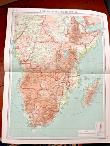 1922 antique map - :, colonial