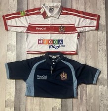 X2 Kooga Wigan Warriors  Collared Mecca Bingo  09-10 Home Rugby Men’s Uk S Y1