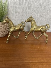 Vintage Solid Brass Horses