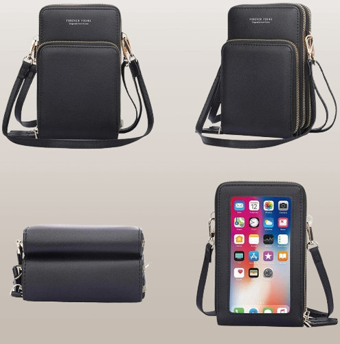 Leather wallet shoulder - leather, bag