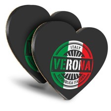 2x Heart MDF Coasters - Repubblica Italiana Italy Italian  #7386