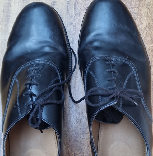 Men black leather - leather, oxford