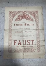 Rare 1888 Theatre Programe