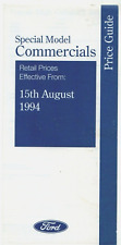 Ford Transit Plus Flareside High Cube Prices & Options 1994 UK Market Brochure