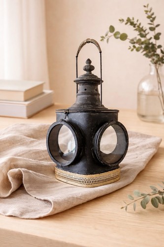Vintage railway style lantern - vintage,