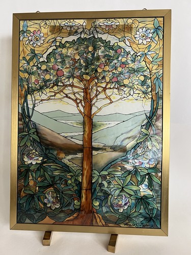 Tiffany tree life stained - tiffany,