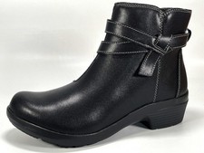 RRP £95 Brand New Clarks Angie Spice Women's Black Leather Ankle Boots Size 5