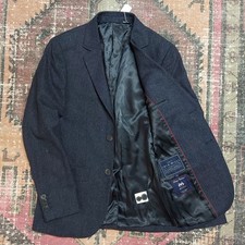 36R Jack Wills x Moon Tweed Blazer Jacket Mens Navy Blue XS