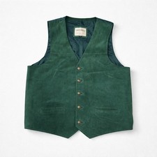Mens Leather Waistcoat Size UK