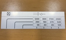 Harrison M300 Lathe Headstock Spindle Speed Data Legend Plate RPM Chart