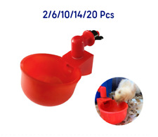 2/6/10/14+ pcs Automatic DIY Chicken Poultry Water Drinker Cup Bowl Bird Drinker