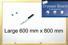 Wooden framed drywipe - framed, white