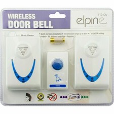 NEW 2PC WIRELESS DOOR CHIME KIT DOOR BELL CORDLESS SOUND LONG RANGE MUSIC CHOICE