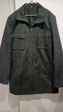 Muji Black Casual Utility Canvas Jacket, Zip Front Coat Mens Size M