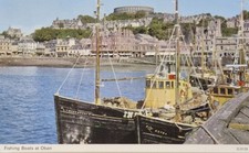 Fishing Boats at Oban, Vintage  Postcard
