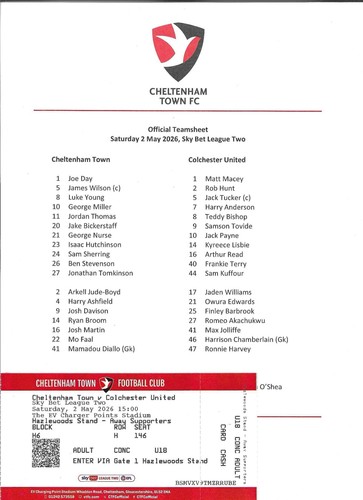 2025 cheltenham town v - cheltenham,
