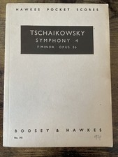 Tchaikovsky Symphony no. 4 Hawkes Pocket Scores Full Sheet music Orchestral