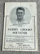 1947 Sammy Crooks Derby County FC Souvenir publication / Testimonial item