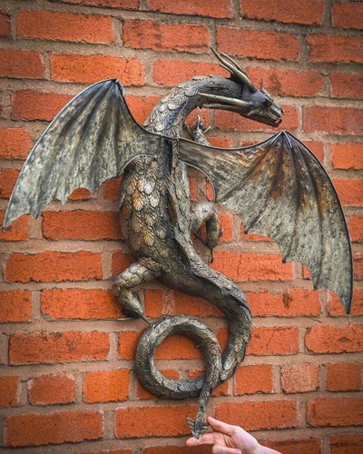 Mythical metal dragon garden - mythical,