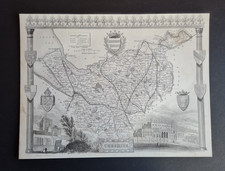 Antique 1848 map - Cheshire - Thomas Moule - Chester - Eaton Hall
