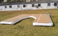 Inflatable PVC Floating Fishing Platform Jet Ski Dock Pier With Ladder NEW