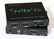 Sprite 4K, DV-S4, UHD/HD interactive triggered video and audio media player